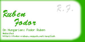 ruben fodor business card